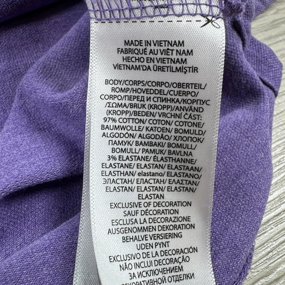 Polo Ralph Lauren Men's Polo Shirt Custom Slim Fit Purple Large Stretch Athletic